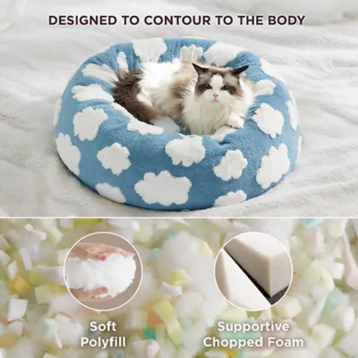 Lesure® Cute Donut Pet Bed for Dogs & Cats - Cloud - Image 3