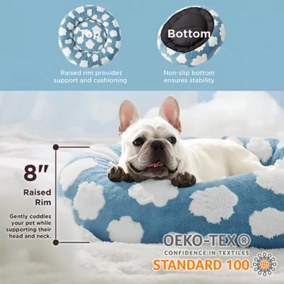 Lesure® Cute Donut Pet Bed for Dogs & Cats - Cloud - Image 2