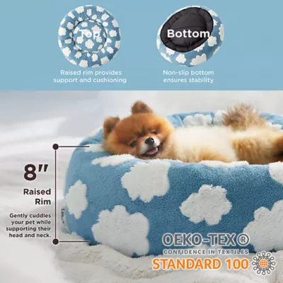 Lesure® Cute Donut Pet Bed for Dogs & Cats - Cloud - Image 2