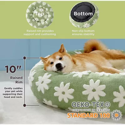 Product Lesure® Cute Donut Pet Bed for Dogs & Cats - Flower