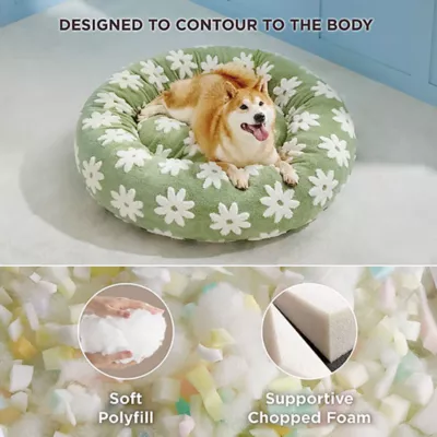 Product Lesure® Cute Donut Pet Bed for Dogs & Cats - Flower