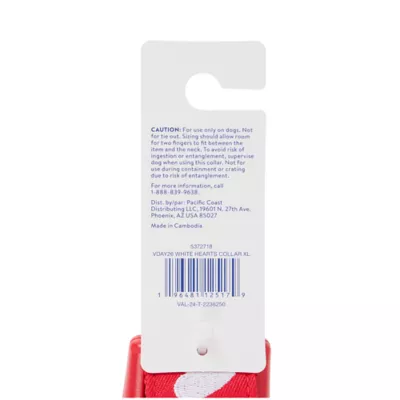 Product Top Paw® Valentines Day White Hearts Collar