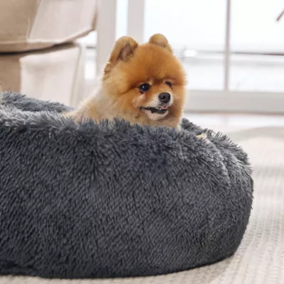 Product Bedsure® Calming Dog Bed-Fluffy Plush Faux Fur Anti-Slip Donut Dog & Cat Bed