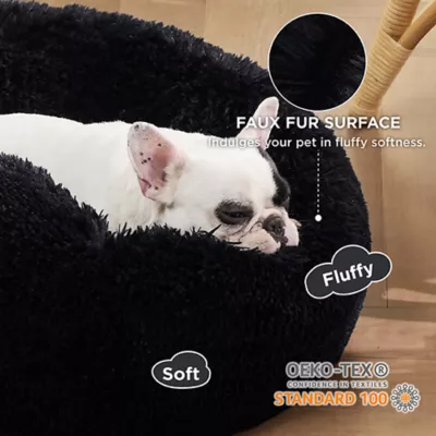Bedsure® Calming Dog Bed-Fluffy Plush Faux Fur Anti-Slip Donut Dog & Cat Bed - Image 2