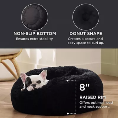 Bedsure® Calming Dog Bed-Fluffy Plush Faux Fur Anti-Slip Donut Dog & Cat Bed - Image 3