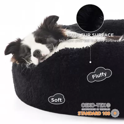 Bedsure® Calming Dog Bed-Fluffy Plush Faux Fur Anti-Slip Donut Dog & Cat Bed - Image 3