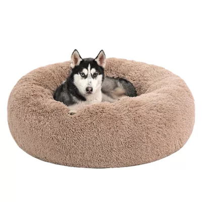 Product Bedsure® Calming Dog Bed-Fluffy Plush Faux Fur Anti-Slip Donut Dog & Cat Bed