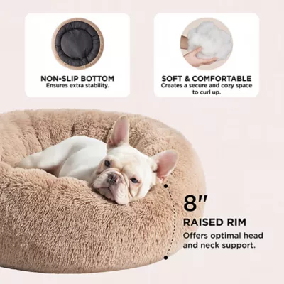 Product Bedsure® Calming Dog Bed-Fluffy Plush Faux Fur Anti-Slip Donut Dog & Cat Bed