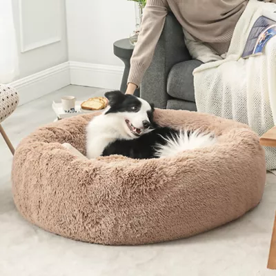 Product Bedsure® Calming Dog Bed-Fluffy Plush Faux Fur Anti-Slip Donut Dog & Cat Bed