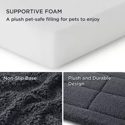 Product Bedsure® Thin Washable Dog Crate Pad Bed, Soft Foam Floor Pet Mat