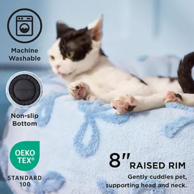 Lesure® Cute Small Donut Round Pet Bed for Dogs & Cats - Bow - Image 2