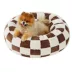 Lesure® Cute Donut Pet Bed for Dogs & Cats - Checkerboard image thumbnail 1