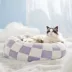 Lesure® Cute Donut Pet Bed for Dogs & Cats - Checkerboard image thumbnail 3