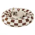 Lesure® Cute Donut Pet Bed for Dogs & Cats - Checkerboard image thumbnail 1