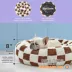 Lesure® Cute Donut Pet Bed for Dogs & Cats - Checkerboard image thumbnail 2