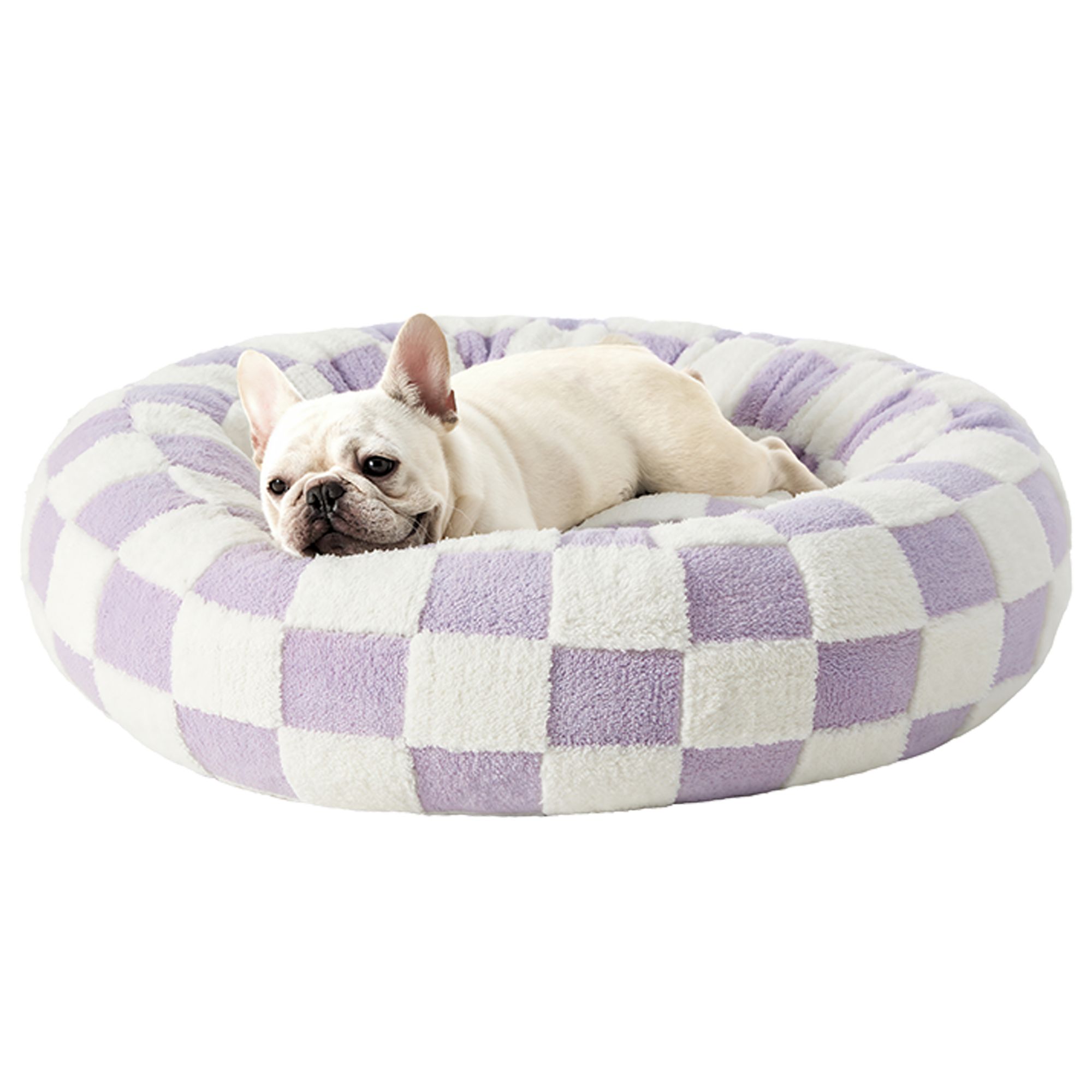 Lesure® Cute Donut Pet Bed for Dogs Cats Checkerboard