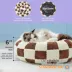 Lesure® Cute Donut Pet Bed for Dogs & Cats - Checkerboard image thumbnail 2