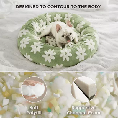 Lesure® Cute Donut Pet Bed for Dogs & Cats - Flower - Image 3