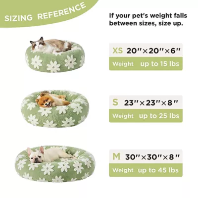 Lesure® Cute Donut Pet Bed for Dogs & Cats - Flower - Image 5
