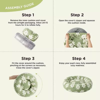 Lesure® Cute Donut Pet Bed for Dogs & Cats - Flower - Image 6