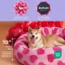 Lesure® Cute Donut Pet Bed for Dogs & Cats - Pink Hearts image thumbnail 2