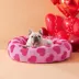 Lesure® Cute Donut Pet Bed for Dogs & Cats - Pink Hearts image thumbnail 6