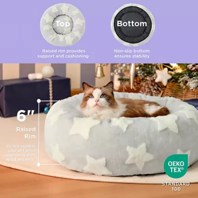 Product Lesure® Cute Donut Pet Bed for Dogs & Cats - Star