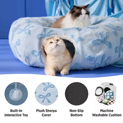 Lesure® Cat Tunnel Bed for Indoor Cats - Bow - Image 3