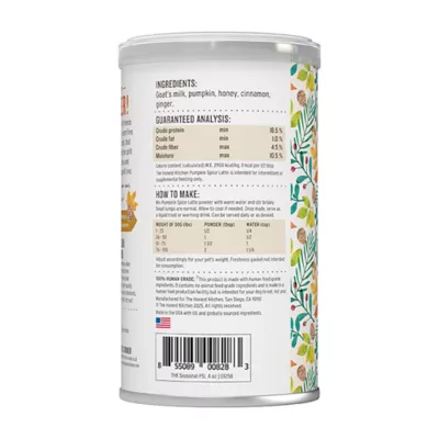 Product The Honest Kitchen Pumpkin Spice Latte Dehydrated Goat's Milk All Life Stage Dog Food Topper