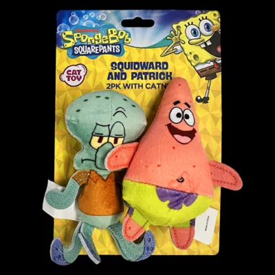 Product Spongebob Squidward & Patrick Cat Toy - 2 Pack