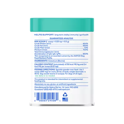 Product  Native Pet Colostrum, 2.2 Oz