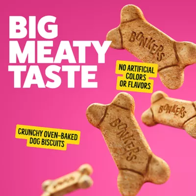 Product BONKERS Surprise, Crunchy Chicken Biscuit Dog Treats With Dog Toy Surprise