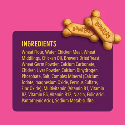 Product BONKERS Surprise, Crunchy Chicken Biscuit Dog Treats With Dog Toy Surprise