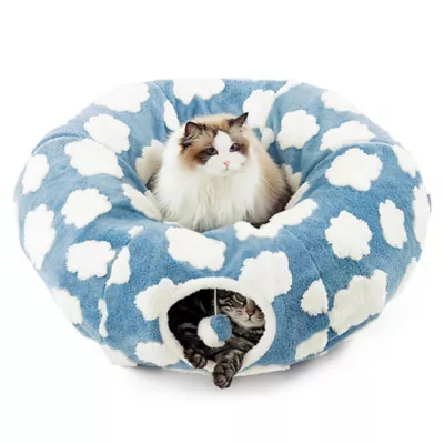 Product Lesure® Cat Tunnel Bed for Indoor Cats, Flowers
