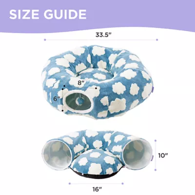 Product Lesure® Cat Tunnel Bed for Indoor Cats, Flowers