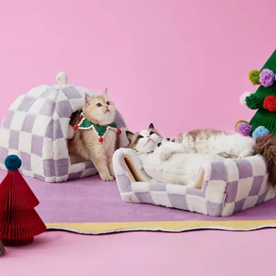 Product Lesure® Cute Checkerboard Cat Beds for Indoor Cats