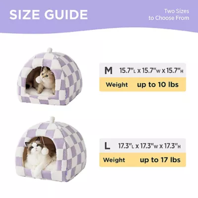 Product Lesure® Cute Checkerboard Cat Beds for Indoor Cats