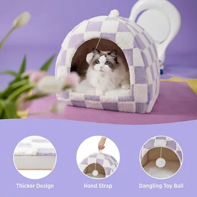 Product Lesure® Cute Checkerboard Cat Beds for Indoor Cats