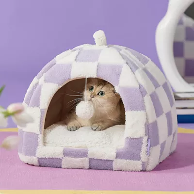 Product Lesure® Cute Checkerboard Cat Beds for Indoor Cats