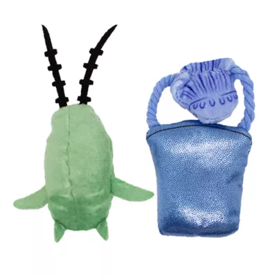 Product Spongebob Plankton & Bucket Cat Toy - 2 Pack