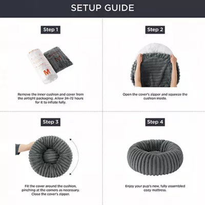 Product Bedsure® Donut Bolster Dog Bed with Removable Washable Cover