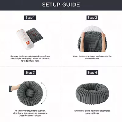 Bedsure® Donut Bolster Dog Bed with Removable Washable Cover - Image 5