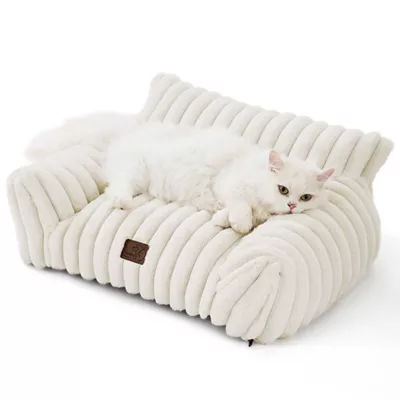 Product Bedsure® Pet Sofa Bed - Fluffy Dog Bed & Cat Couch with Removable Washable Cover