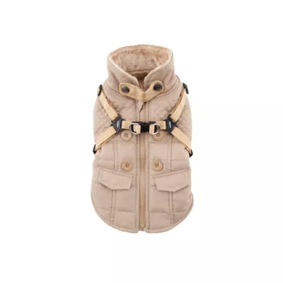 Puppia® Wilkes Winter No-Pull Dog Harness Coat - Beige, Navy, Pink, Wine, S-XXL - Image 1
