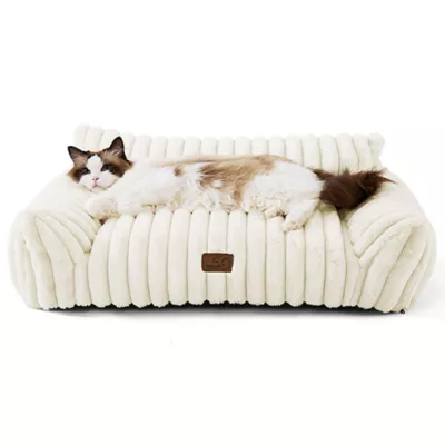 Bedsure® Pet Sofa Bed - Fluffy Dog Bed & Cat Couch with Removable Washable Cover - Image 1