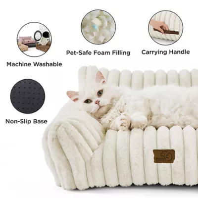 Bedsure® Pet Sofa Bed - Fluffy Dog Bed & Cat Couch with Removable Washable Cover - Image 4