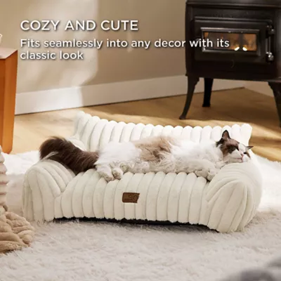 Bedsure® Pet Sofa Bed - Fluffy Dog Bed & Cat Couch with Removable Washable Cover - Image 5