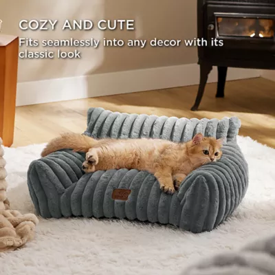 Bedsure® Pet Sofa Bed - Fluffy Dog Bed & Cat Couch with Removable Washable Cover - Image 5