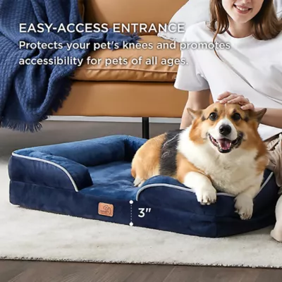 Bedsure® Orthopedic Bolster Dog Sofa Bed, Washable Large Dog Bed Waterproof - Image 4