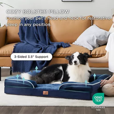 Bedsure® Orthopedic Bolster Dog Sofa Bed, Washable Large Dog Bed Waterproof - Image 3